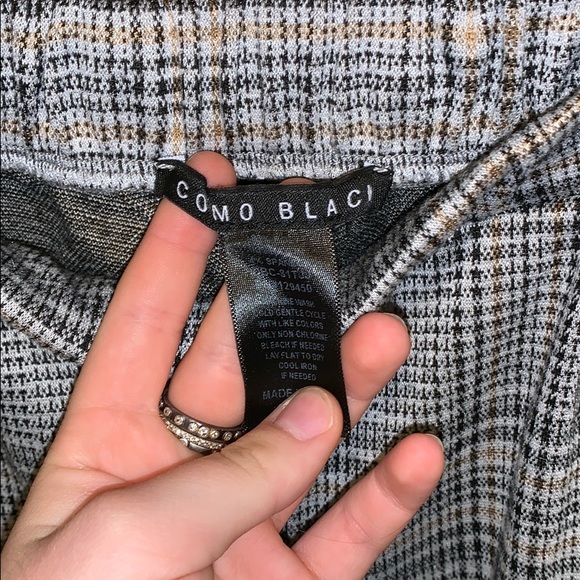 Como Black trendy plaid pants - Picture 3 of 3